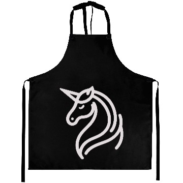 Discover Minimalist Unicorn Symbol - light pink gray Aprons