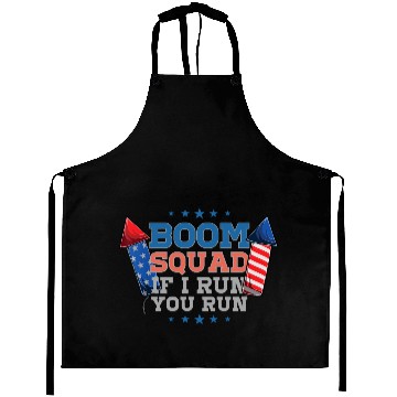 Discover BOOM SQUAD Fireworks Director 4th of July Aprons