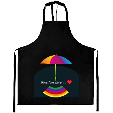 Discover Freedom Love Us  Aprons