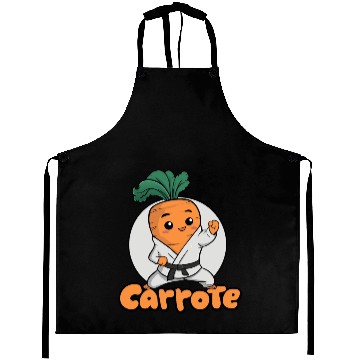 Discover Cute Karate Carrot Design Aprons