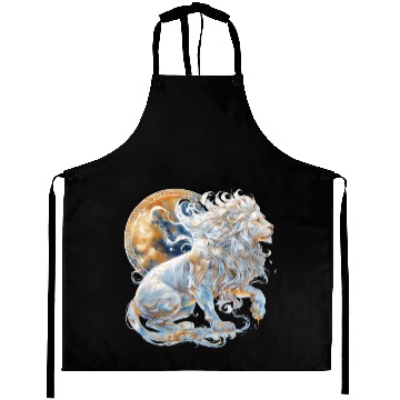 Discover Celestial Lion Images, Mystical Lion, Night sky Aprons