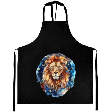 Discover Celestial Lion Images, Mystical Lion, Night sky Aprons