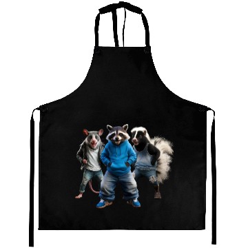 Discover STREET CATS, RACCOON POSSUM SKUNK Aprons