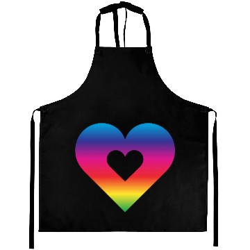 Discover Rainbow Heart Homosexuality LGBT Love Aprons