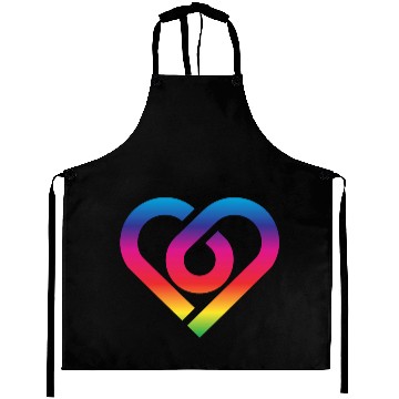 Discover Rainbow Heart Homosexuality LGBT Love Aprons