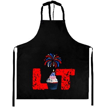 Discover LIT 4th July Independence Day cupcake & firework Aprons