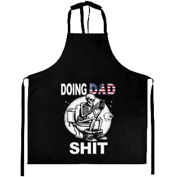 Discover Doing Hot Dad Shit US Vintage Skeleton Aprons