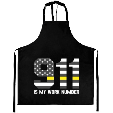 Discover 911 Is My Work Number Dispatcher Funny Dispatch911 Aprons