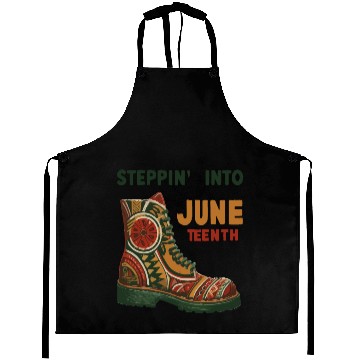Discover Stepping into juneteenth 1865 independence day Aprons