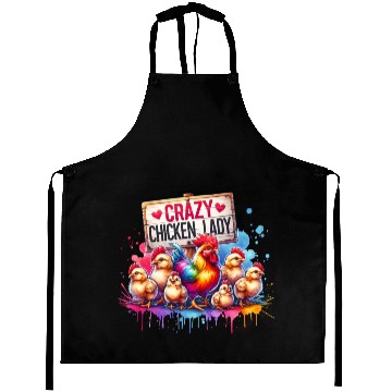 Discover Crazy Chicken Lady Aprons