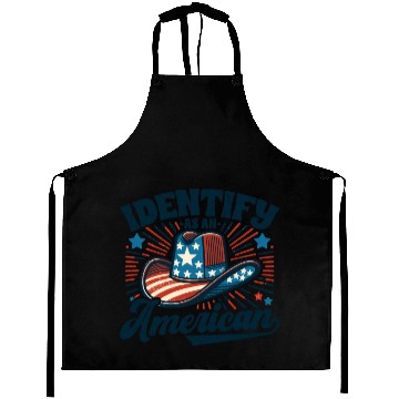 Discover I Identify as an American Proud US American Cowboy Aprons