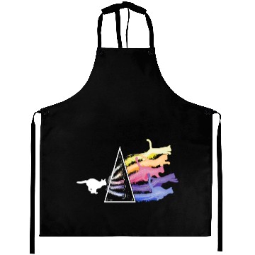 Discover Funny Science Nerd, Geek Cat Physics Rainbow Aprons