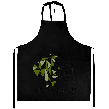 Discover Army Green YStone Bison Design Aprons
