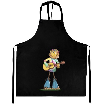 Discover Hippie Scarecrow Playing Guitar Aprons