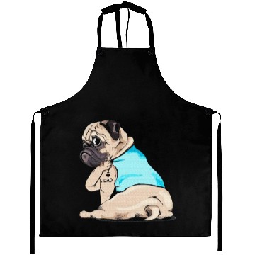 Discover PUGS LOVE DAD Aprons