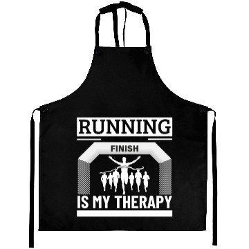 Discover Running Is My Therapy Funny Marathon Aprons