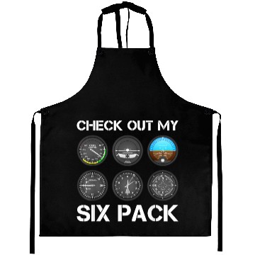 Discover Funny Pilot Airplane Flight Instruments Aprons