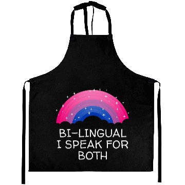 Discover Bilingual I Speak for Both Bisexual Pride Month Bi Aprons