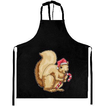 Discover Squirrel Christmas Candy cane Aprons