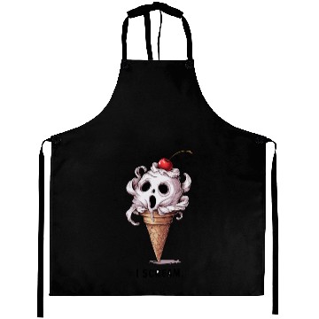 Discover I Scream Ice Cream Skull Art Aprons