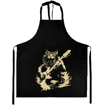 Discover Meow Cat Playing Guitar Instruments Awesome Aprons