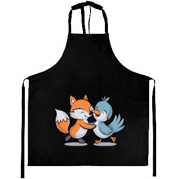 Discover Cute Fox and Bird Friends Aprons