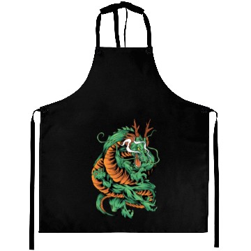Discover Angry Japanese Dragon Tattoo Aprons