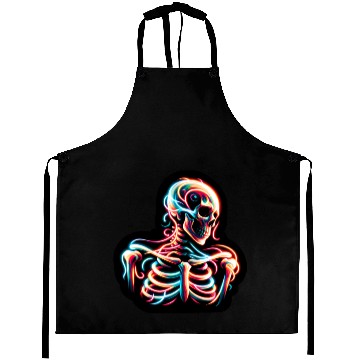Discover Neon Skeleton Psychedelic Glow Art Aprons