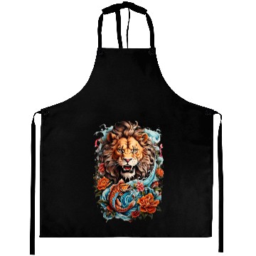 Discover Floral Lion Aprons