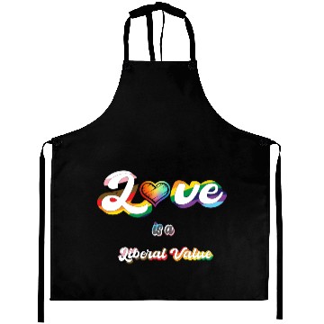 Discover Love is Liberal Value Aprons