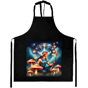Discover Sagittarius zodiac sign with mushrooms Aprons