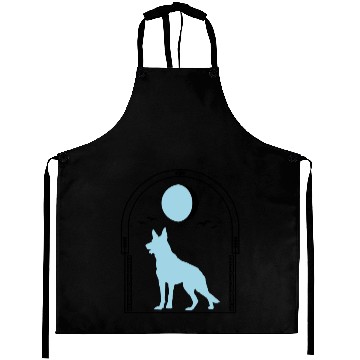 Discover German Shepherd Celestial GSD Dog Moon Tarot Aprons