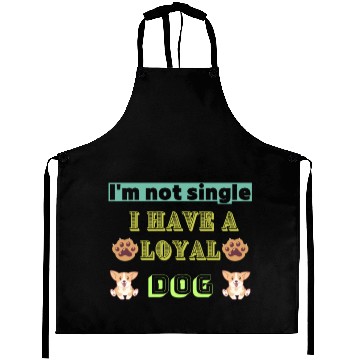 Discover Womens I'm Not Single I have a Dog V-Neck Aprons.