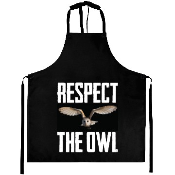 Discover Respect The Owl Photo Cute Nocturnal Bird Lover Aprons