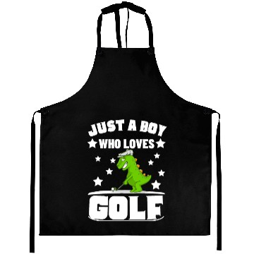 Discover Golfing Dinosaur Just A Boy Who Loves Golf Aprons