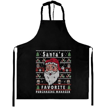 Discover Santas XMAS Ugly Christmas Purchasing-Manager Aprons