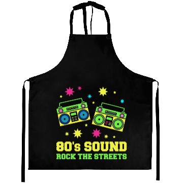 Discover 80s Boomboxes Rock the Streets Aprons