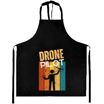 Discover Drone Pilot Quadcopter Vintage Retro Funny Drone Aprons