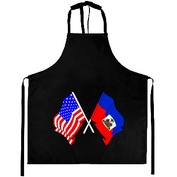 Discover USA flag USA, Haiti flag Aprons