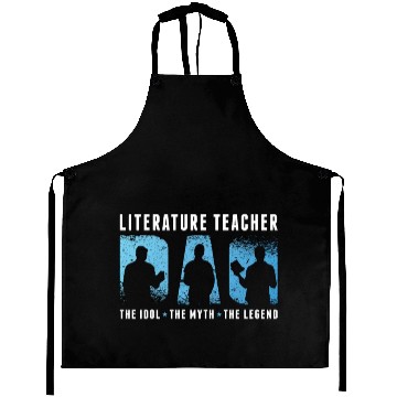 Discover Literature Teacher Dad The Idol The Myth Bookworm Aprons