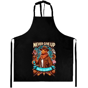 Discover Never give up Aprons