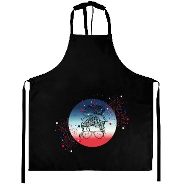 Discover 4th Of July Fireworks Messy Bun Aprons
