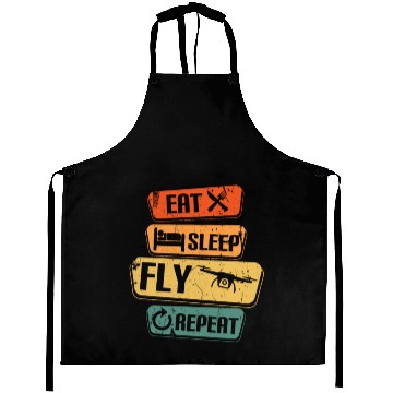 Discover Quadcopter Eat Sleep Fly Repeat Funny Drone Pilot Aprons