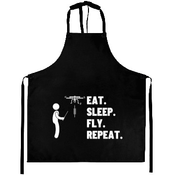 Discover Quadcopter Eat Sleep Fly Repeat Funny Drone Pilot Aprons