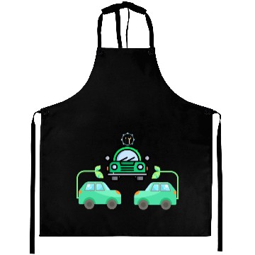 Discover green car Aprons