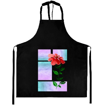 Discover Watercolor Flower Design Aprons
