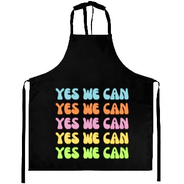 Discover Retro YES WE Can Obama Protest Affirmation Aprons