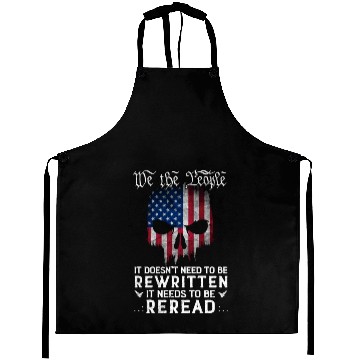 Discover Patriot Skull US Flag USA Constitution Needs To Aprons
