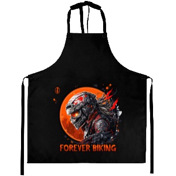 Discover Forever Biking: Skull Emblem Motorcycling Aprons
