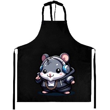 Discover Gray Hip Hop Hamster Aprons